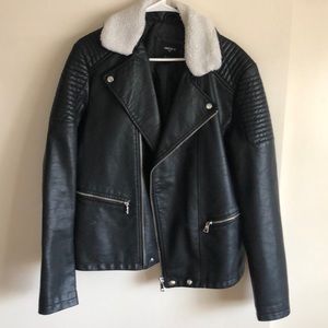 Black faux leather jacket